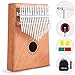 Vangoa Kalimba 17 Keys Thumb Piano Mahogany, Portable Mbira Instrument Finger Piano with Carrying Bag, Tune Hammer and Study Instruction for Kids Adult Beginners