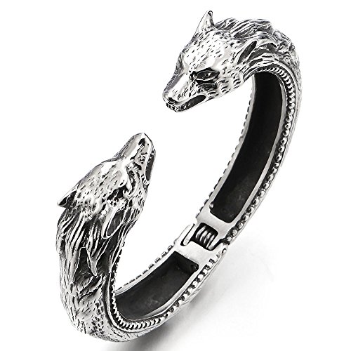 Coolsteelandbeyond retro style stainless steel mens wol…