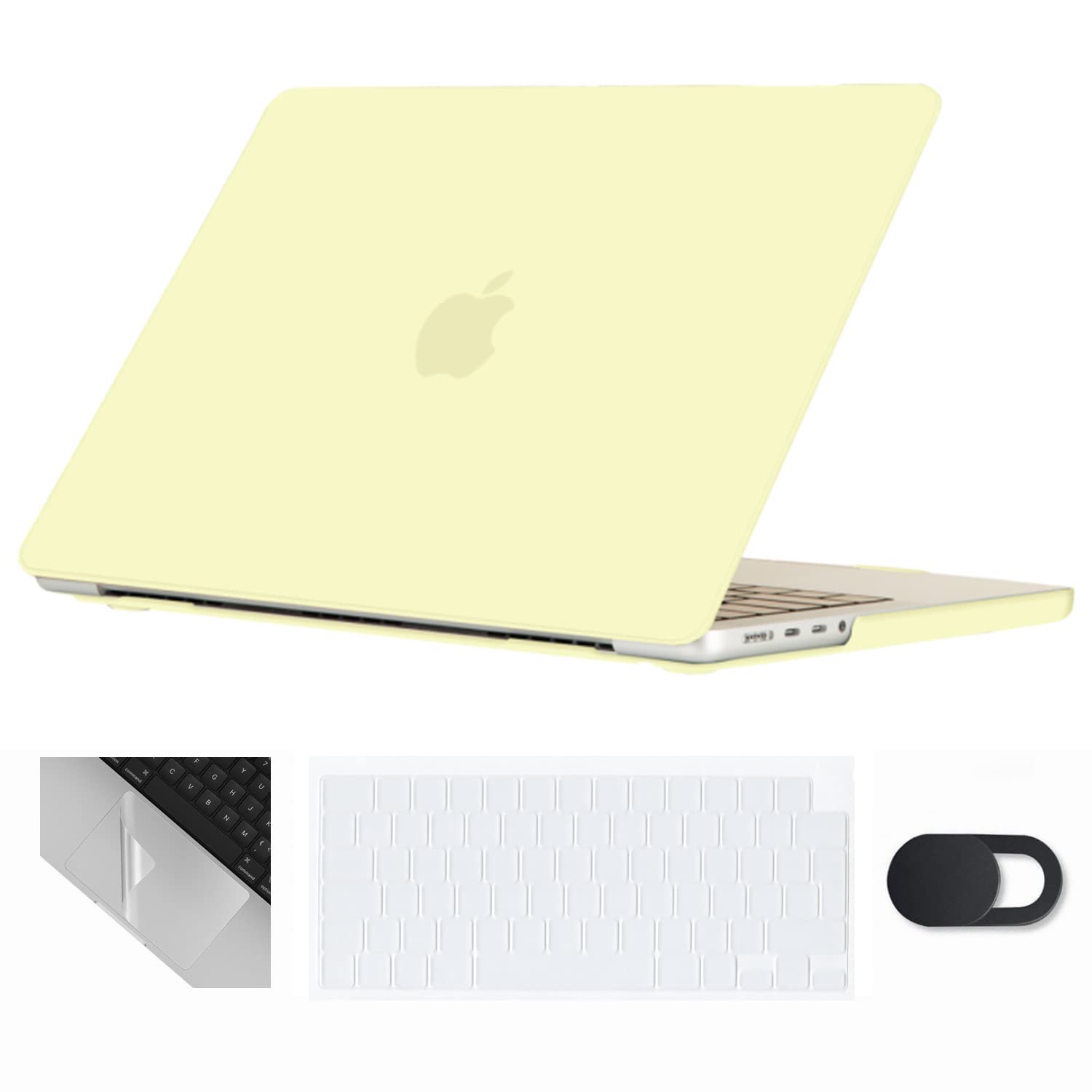 Se7enline Compatible with 14 inch Macbook Pro Case Hard Cover 2021-2025 for Pro M5 M4 M3 M2 M1 A2918 A2992 A3112 A3401 A2779 A3434 &Keyboard Skin &Webcam Cover &Touchpad Protector,Mellow Yellow