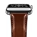 yearscase 42MM Retro Vintage Genuine Leather iWatch Strap Replacement Compatible Apple Watch Band Series 3 Series 2 Series 1 Nike+ Hermes&Edition - Brown