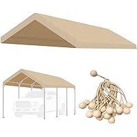 10'x20' Upgraded Carport Replacement Top Canopy Cover…主图