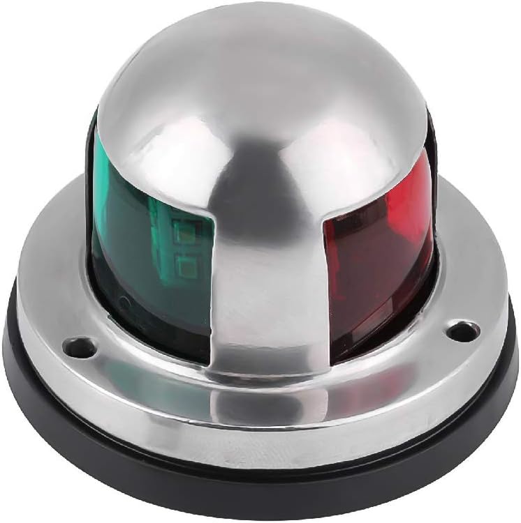 Acelane Boat LED Navigation Lights Marine Red & Green Sidelights Sailing Signal Lights Stainless Steel 12V IP65 Waterproof Boating Fishing Yacht Pontoons Chandlery Boat Skeeter (Navigation Light 01) : Sports & Outdoors