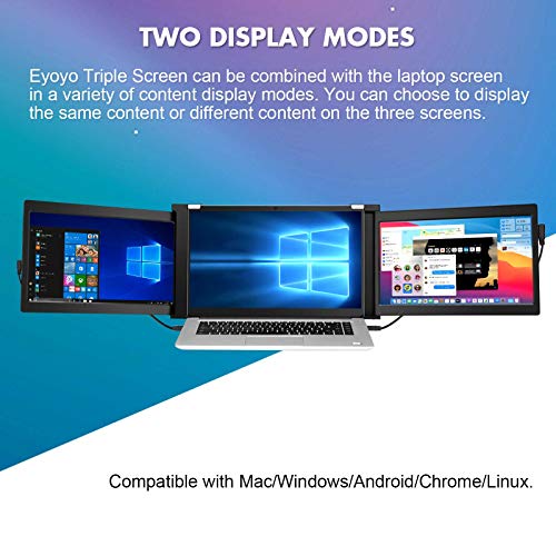 Portable Triple Screen Laptop Workstation External Monitor for Laptop