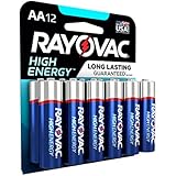 RAYOVAC AA 12-Pack High Energy Alkaline Batteries, 815-12K