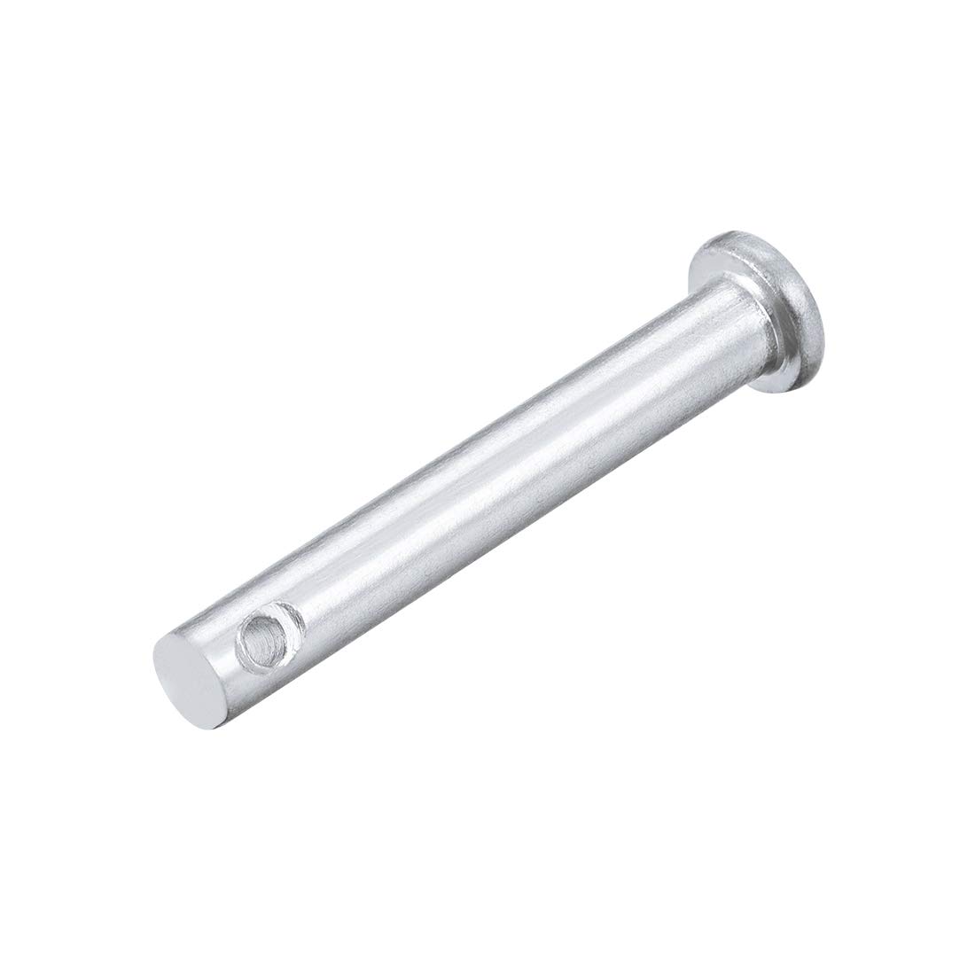sourcing map Single Hole Clevis Pins - 6mm X 45mm Flat Head Zinc-Plating Solid Steel Link Hinge Pin 20Pcs