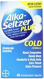 Alka-seltzer Plus Cold Medicine Effervescent Tablets, 48-Count