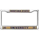 Montana State University School Logo Full Size Standard License Plate Metal Frame