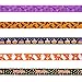 50 Yards Halloween Ribbons Grosgrain Halloween Decorative Ribbons Black Orange Purple Gift Wrapping Ribbons Hair Bows Ribbons for Halloween DIY Supplies, 10 mm