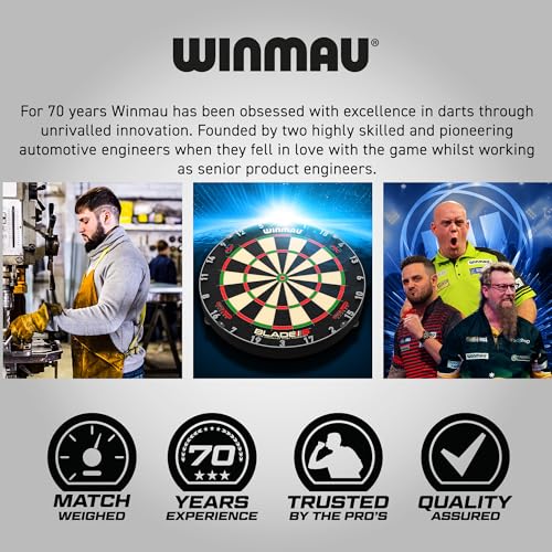 WINMAU - Professional Player - Michael Van Gerwen MvG Gift Set - 50-Piece Professional Darts Set - Includes 4 x Handles, 4 x Flights and Accessories - 18 g Soft Tip or 20 g Darts Metal Tip