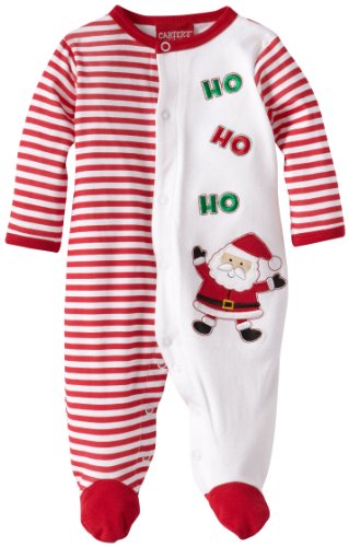 Carter's Watch the Wear Unisex-Baby Newborn Ho Ho Ho 3 Piece Pant Set, Red, 6-9 Months