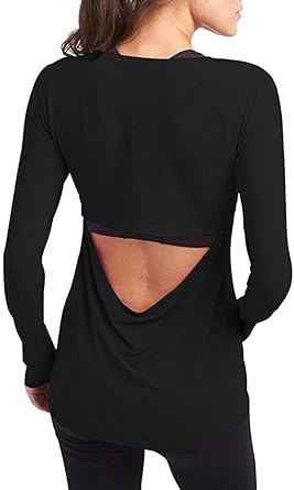 open back workout long sleeve