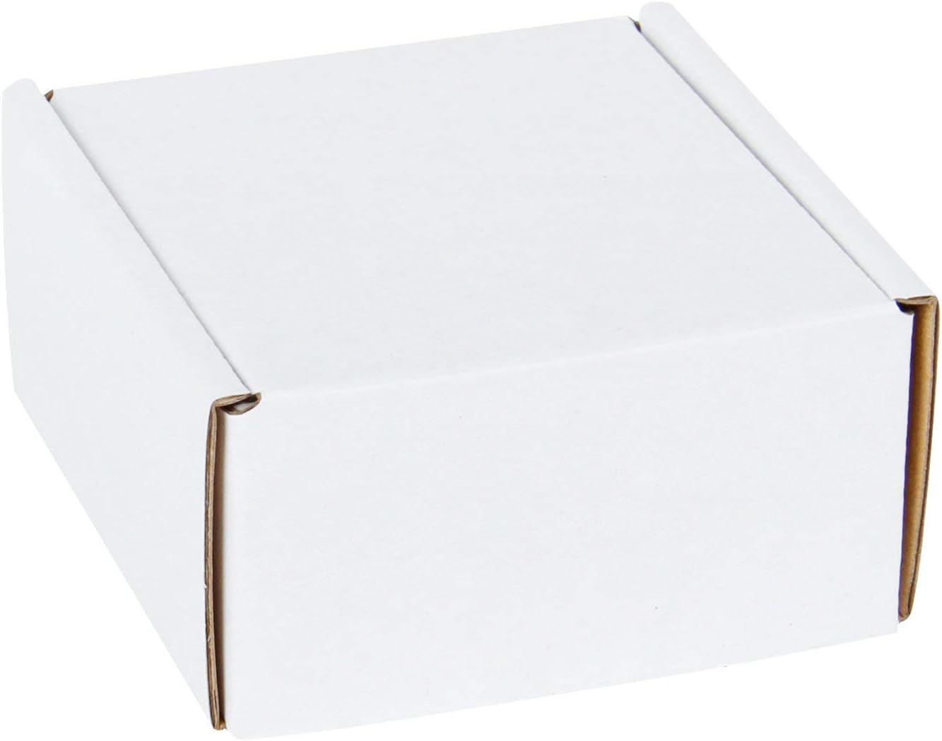 RUSPEPA Recyclable Corrugated Box Mailers - Cardboard Box Perfect for Shipping Small - 4" x 4" x 2" - 50 Pack - Oyster White : Office Products