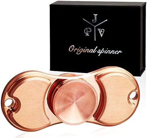 EDC Spinner Fidget Metal Spinners - Hand Toys for ADHD - Prime Spinning Toy up to 6 min Spin Time - Copper or Brass - 10 Ball Stainless Steel Bearing - Top Stress & Anxiety Reducer for Kids and Adults