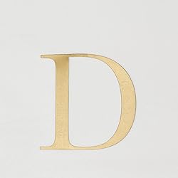 Sparkle and Bash Gold Foil Initial Letter D White