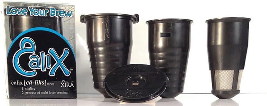 CaliX - Refillable Single Serve Multi Layer Brewing Filter Capsule for Coffee with Keurig K-Cup Machines