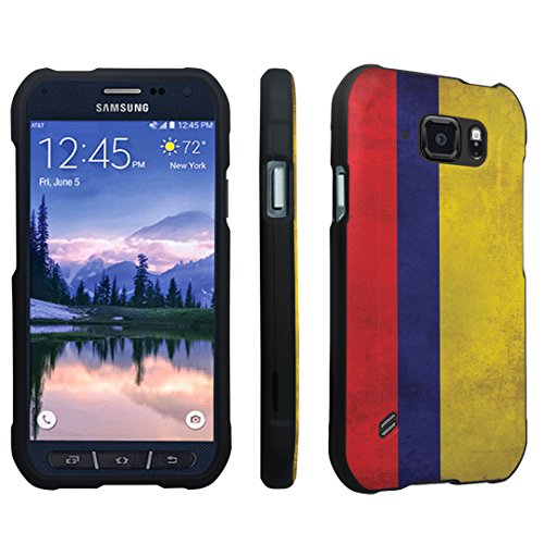 DuroCase Â® Samsung Galaxy S6 Active SM-G890 (AT&T) Hard Case Black - (Colombia Flag)