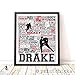 PrintChicks -Hockey Typography Personalized Print - Wall Art Decor Poster Team Gift