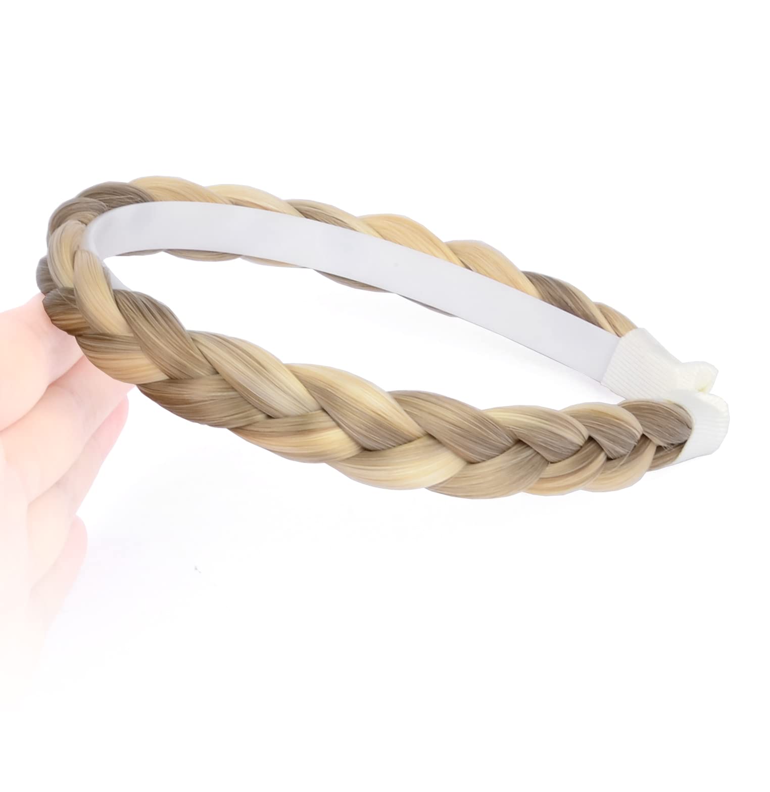 Gledola Braided Headband With Teeth Braids Hairband With Tooth Synthetic Hair Band Plaited Hairband For Women (Buttered Toast) — image 1