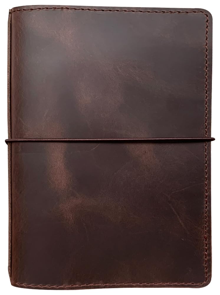 newestor Travelers B6 Size Dark Brown Notebook Cover with Inner Pockets, Card Slots and Pen Holder — image 1