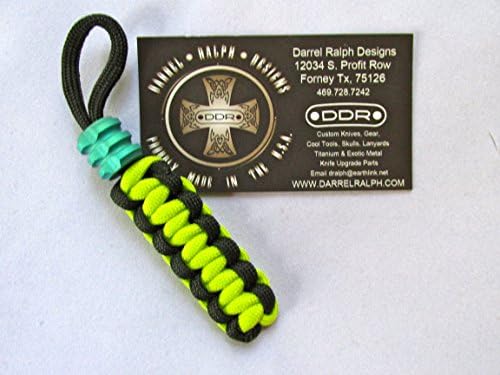 DDR Darrel Ralph L6 Mega Titanium Lanyard Bead Green Frost Finish Glow in the Dark Lanyard