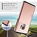 SAMONPOW Wallet Cover for Galaxy S9 Case Hybrid S9 Wallet Case Card Holder Shell Heavy Duty Protection Shockproof Anti Scratch Soft Rubber Bumper Cover Case for Samsung Galaxy S9 Rose Gold