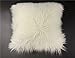Dikoaina Mongolian Faux Fur Pillow Cover Cushion Case Natural Color