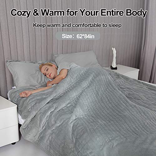 Vicsainteck Electric Throw Blanket for Home Office Bed Sofa, 62"x84