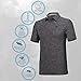 Men’s Dry Fit Polo Shirt, Athletic Short-Sleeve Collared Golf Shirt (Laundry Bag Included),Black,Medium