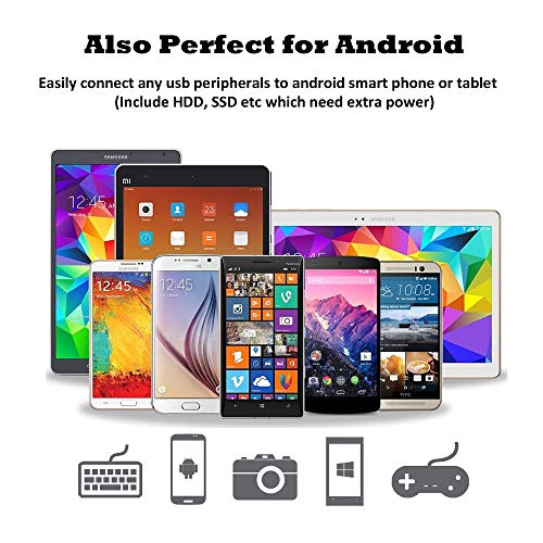 AuviPal 2-in-1 Powered Micro USB OTG Adapter 90 Degree Right Angled with Micro USB Power Charging Port for Streaming TV Stick, S/NES Classic Mini, Sega Genesis, Android Phone or Tablet - 2 Pack