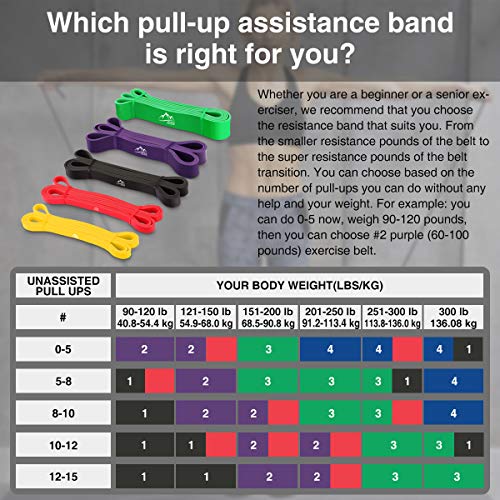 JDDZ SPORTS Pull up Resistance and Assist Bands, Workout Bands