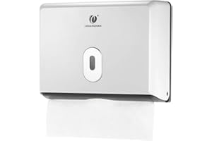 Irishom Commercial Paper Hand Towel Holder, Toilet Tissue Dispenser, Wall-Mounted Bathroom Tissue Dispenser Tissue Box Holder for Multifold Paper Towels (White)