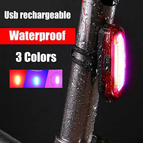 Dahen Bike Rear Light USB Rechargeable LED Bike Tail Light 6 Light Modes Taillight Fits on Any Bicycles, Helmets or Backpacks