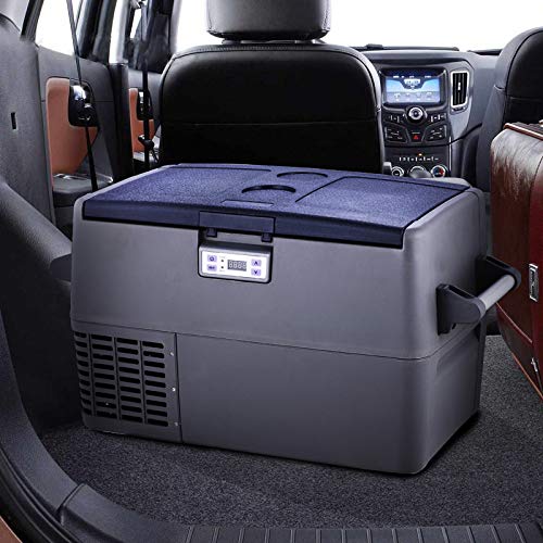 Smad 12v Refrigerator Portable Freezer for Camping Car Vehicle Truck 54 Quart, Compressor Fridge Freezer 4℉