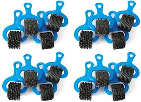 Ready2Learn Heavy Duty Rubber/Plastic Paint and Clay Explorer Rollers, 5 x 1-1/2 Inch (4 X Set of 4)