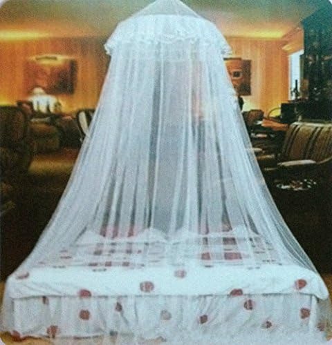 Mosquito Net for Bed (WHITE). Mosquito Lace Bed Canopy Netting Fabric fits Cribs, Twin, Full and Queen sized Beds.