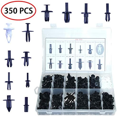 Auto Clips Car Retainer Clips Assortment Push Trim Panel Body Clips Interior Car Panel Trim Plastic Fasteners Rivet Clips Set 360 PCS Fit GM Ford Toyota Honda Chrysler With Plastic Storage Case