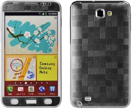 Amazon Galaxy Note Sc 05d専用 デコ シート Decotto 外面セット スクエアダークグレー柄 ステッカー シール 通販