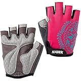 Hawk Ladies Pink Gym Leather Weight Lifting Gloves Cycling Gloves Cross Training Bodybuilding Fitness Workout 1 YEAR WARRANTY!!! ... (Medium)