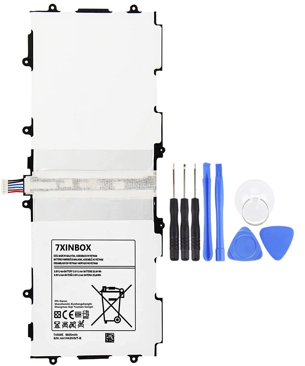 7XINbox T4500E 3.8V 6800mAh Battery Replacement for SAMSUNG GALAXY TAB 3 10.1 GT-P5210 P5200 T4500C GT-P5200 GT-P5220 GT-P5213 P5210 P5200 P5220 P5213AAaD503tS/7-B AA1D625aS/7-B