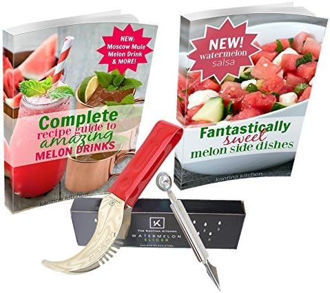 Melon Baller, Cantaloupe Corer, Peeler with Comfort Grip + Bonus Watermelon Slicer, Free eBooks Included