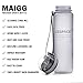 MAIGG Best Sports Water Bottle - 17oz & 32oz - Eco Friendly & BPA-Free Plastic - Fast Water Flow, Flip Top, Opens 1-Click - Reusable Leak-Proof Lid
