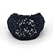 Lace Flower Headband - Lace Hairband Black Flowers Head Wrap Women's Classic Hairband Hair Accessory (Navy Strip)