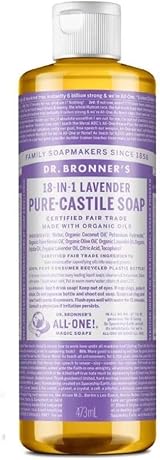 Dr. Bronner's Lavender Pure-Castile Liquid Soap 475ml Organic Oils