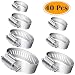 Selizo 40Pcs Hose Clamp Including 7 Sizes Adjustable Pipe Tube Clamps 304 Stainless Steel Hose Clips