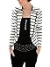 Allegra K Women Notched Lapel Horizontal Striped Casual Light Blazer Jacket
