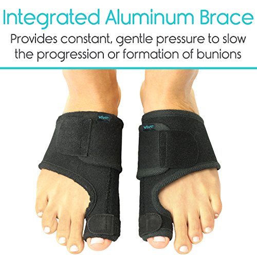 Vive Bunion Splint [Pair] Toe Straightener & Corrector Brace Pad for
