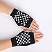 Flammi Women's Warm Stretch Knit Fingerless Gloves Mittens with Finger Hole for Halloween Party Daily Wear (Rivets)