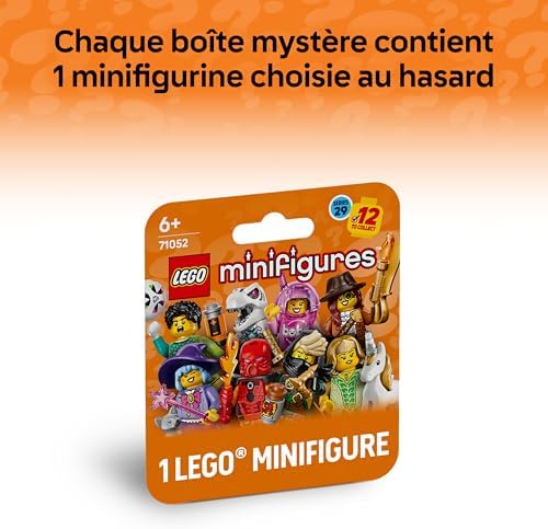 Minifigures Série 29 - Boîte Mystère avec 1 des 12 Jouets Collector - Figurines Dont Gardien de But ou Elfe Licorne - Idée de Cadeau pour Pinata pour Garçon ou Fille dès 6 Ans 71052