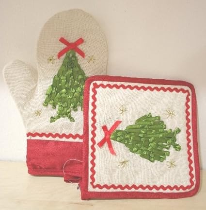 Idee Regalo Punto Croce Natale.Guanto Forno E Presina Deco Albero Di Natale Silkribbon Idea Regalo Amazon It Fai Da Te