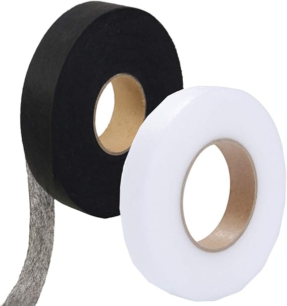 Yesallwas 2 Pcs 100 Yards Fabric Fusing Tape Hem Tape Adhesive Ironon